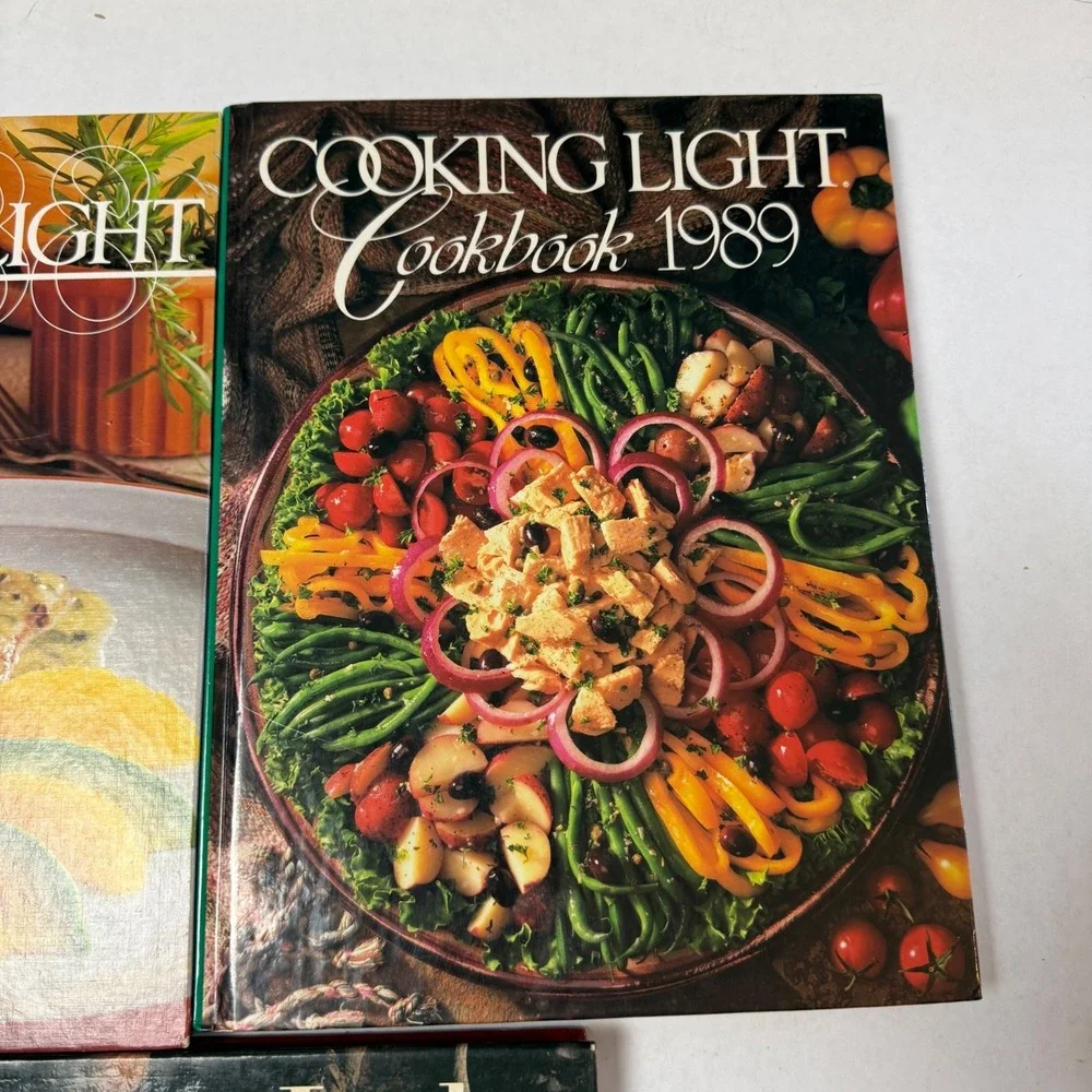 Vintage Cooking Light Cookbook Set 1988 1989 1990 Oxmoor House Hardcover 3 Books